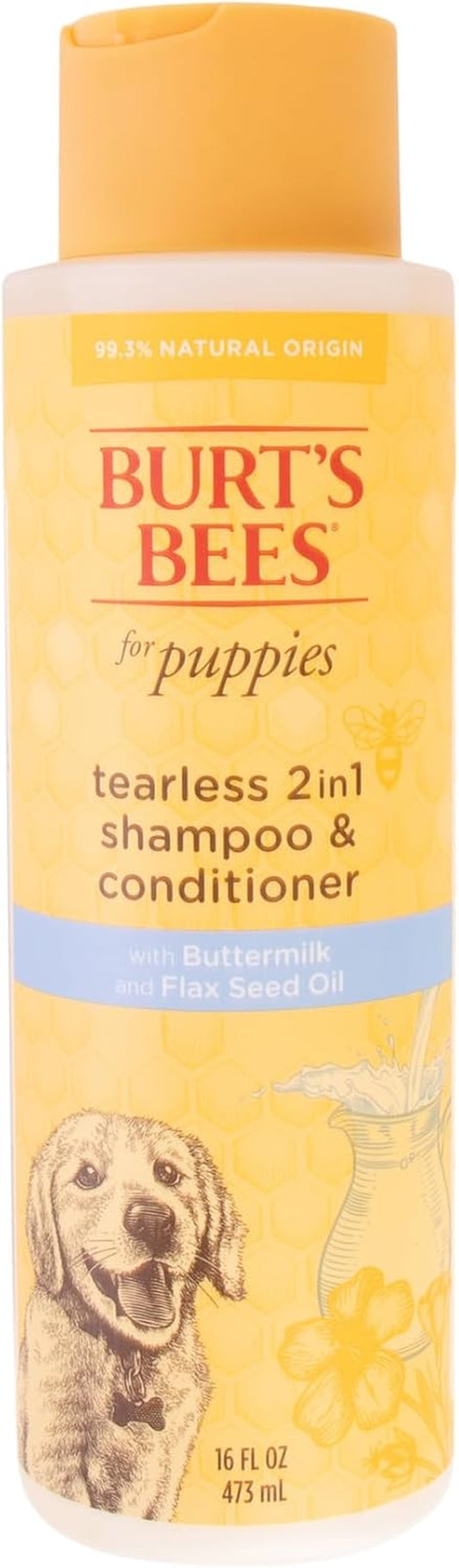 Tear Free Puppy Shampoo and Conditioner - Tearless Dog Wash for Puppies, Pet Grooming Supplies, Gentle Dog Shampoo and Conditioner, Puppy Essentials for Easy Groom, 16 Fl Oz